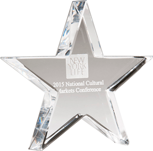 K9251 Optical Crystal Star Paperweight