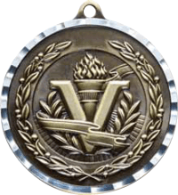 MDC01AG Victory Diamond Cut Medal (2" Dia.)