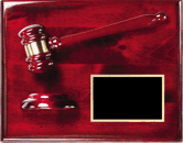 IPM-AGP-35 Rosewood-finish Gavel Plaque. Click for larger image.