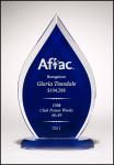 A6857 Flame Series clear acrylic award with blue silk screened back
