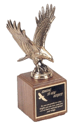 1293/XL Fully Modeled Eagle Trophy - Walnut Base.  Click pic for larger image.