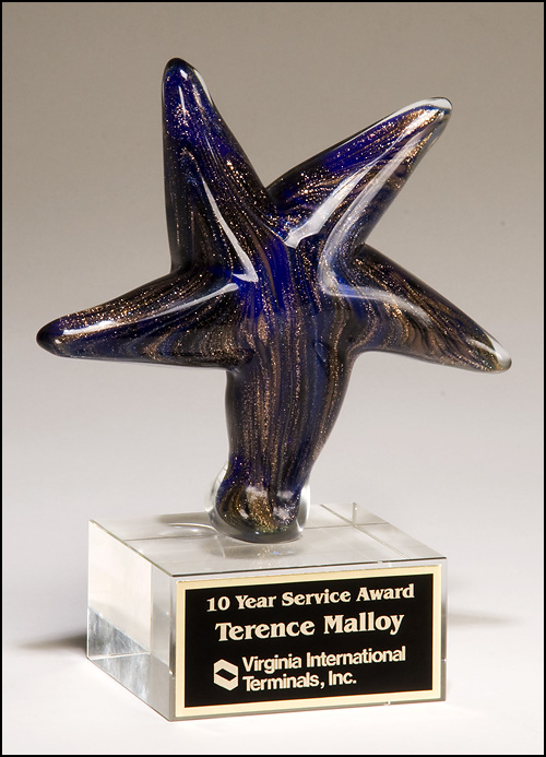 2199 Art Glass Star Trophy