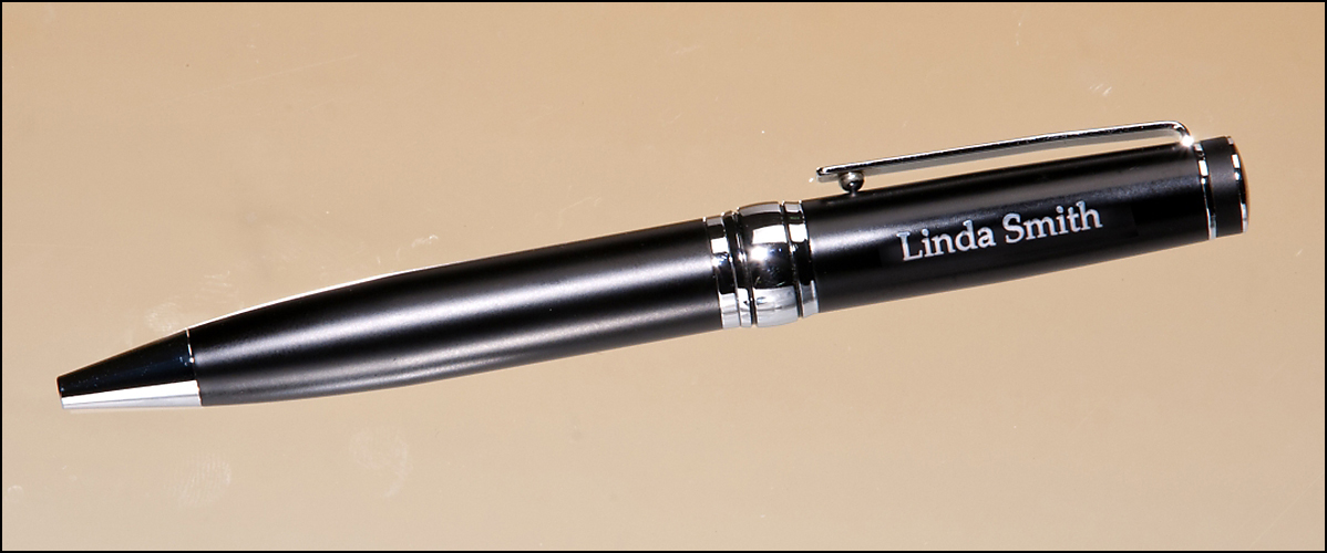 PS8000 Chrome-plated pen with black accents. Click pic for larger image.