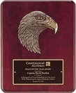 TP3753 Rosewood-stained Eagle Plaque