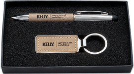 PKC6427 Leather pen and key ring