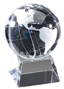 CRY115 Crystal Globe Award - click to view larger image