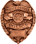 GAM-PM153 Resin Police Badge Plaque Mount. Click pic for larger image.
