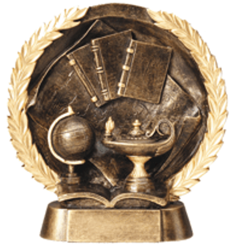 IPM-RFH514 Lamp of Knowledge Resin Trophy