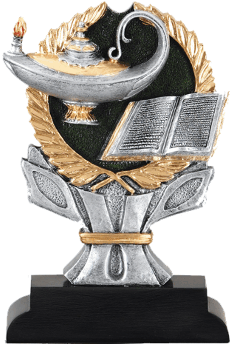 IPM-RIC856 Lamp of Knowledge Resin Trophy