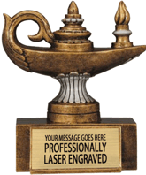 PF-RF-1442 Lamp of Knowledge Resin Trophy