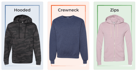 click here to see sweatshirts & fleece in a new browser page