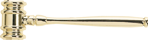 GAM-L-906-1 5" Brass-finish Gavel. Click for larger image.