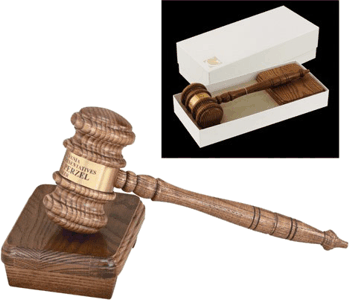 CG-SGSB Oak style speaker's gavel - click to view larger image.