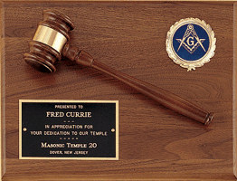 TPG2784/X Gavel Plaque. Click for larger image.