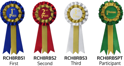 RT-RCH8RBS Stock Rosette Place Ribbon - click on pic to view larger image