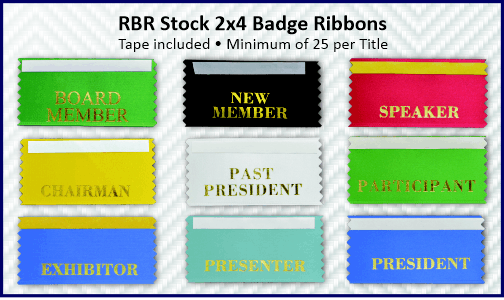 RT-RBR Name Badge Ribbons. Click pic for larger image.